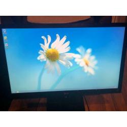 Fujitsu i3 PC system with 27inch HDMI monitor